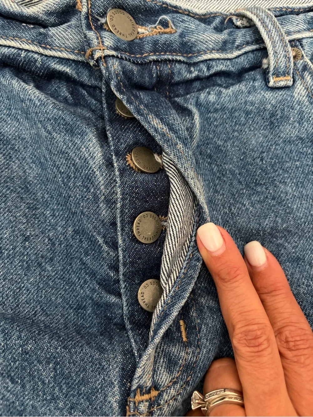 Universal Thread Mid-Rise 90s Baggy Denim Jeans - Blue